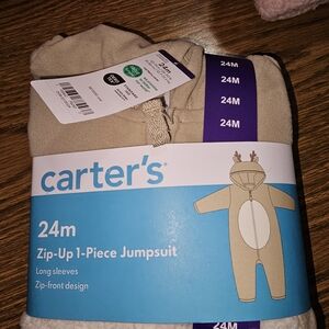 Carter's Tan Zip-Up Jumpsuit 24M HO